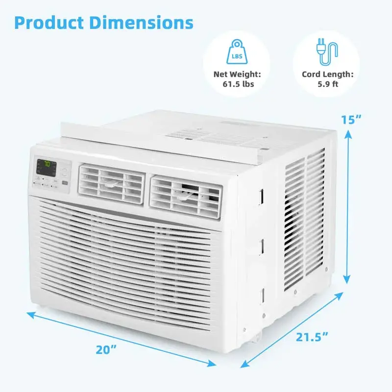 10,000 BTU Energy-Efficient Window Air Conditioner – Quiet 3-in-1 Cooling, Dehumidifying, and Eco Mode with Remote 2