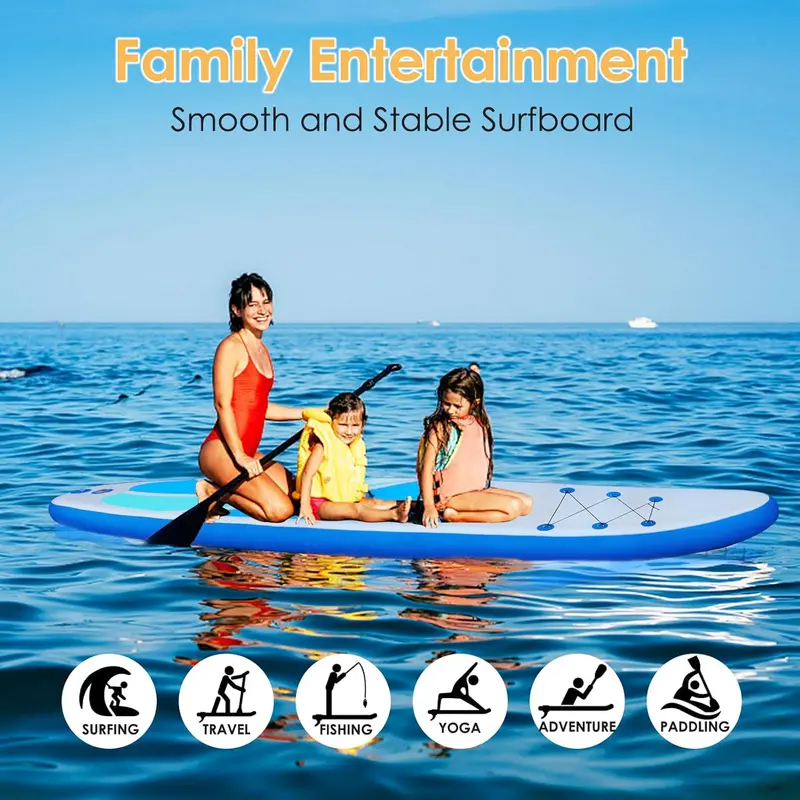 10'4" Lightweight Inflatable SUP for Adults – Stable, Travel-Friendly Board for New Paddlers