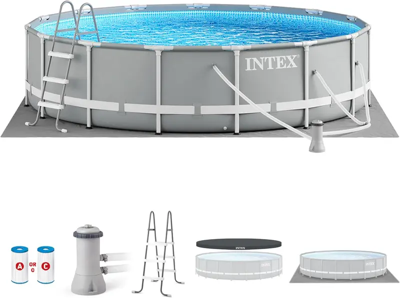 10ft x 30in Rust-Resistant Above-Ground Pool Kit – 1185-Gallon Capacity with 330 GPH Pump 2