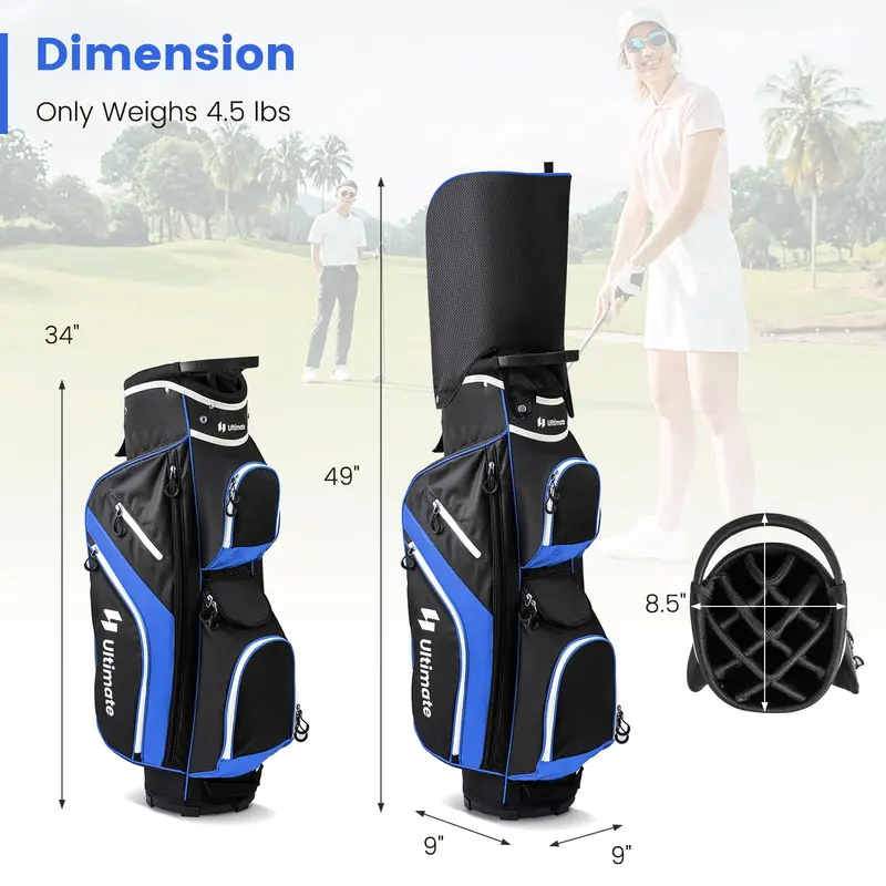 14-Compartment All-Terrain Golf Cart Bag for Men and Women — Lightweight & Organized Carry Solution