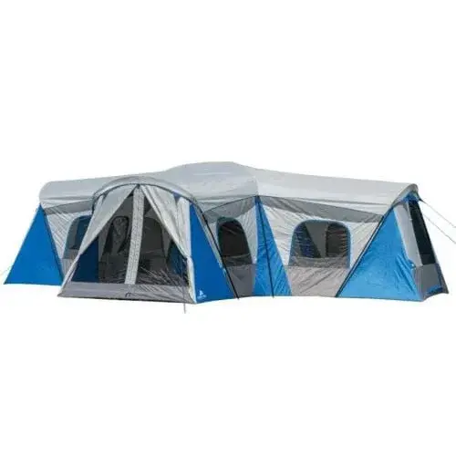 16-Person Family Cabin Tent – Three-Room Layout with Multiple Entry Options