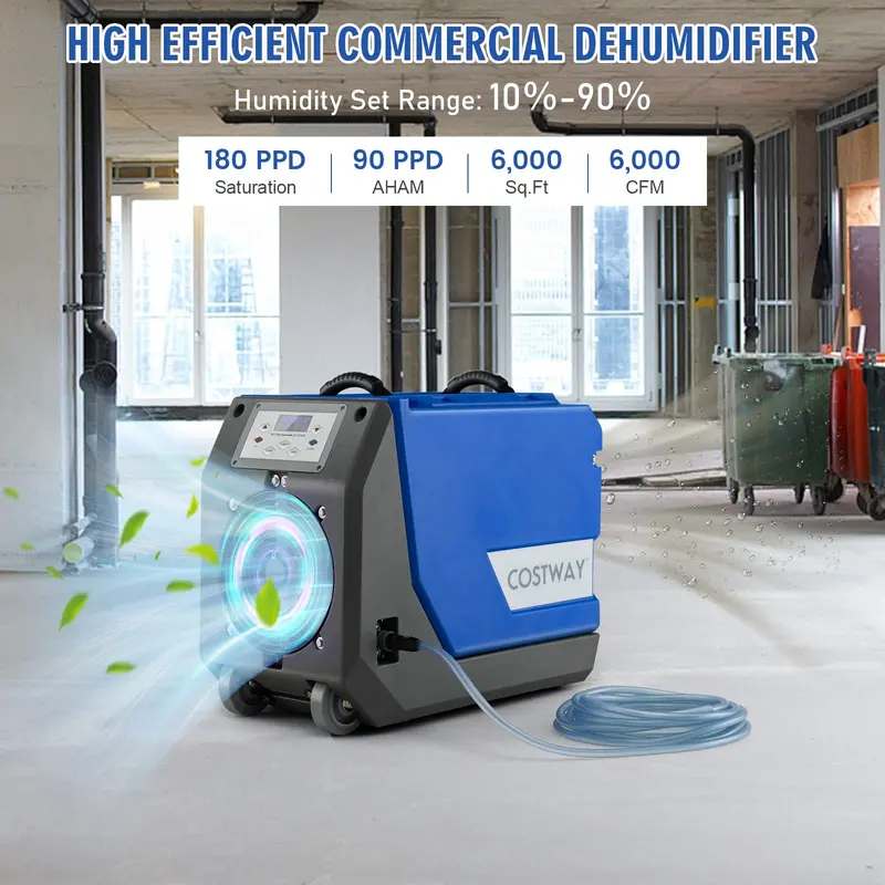 180-PPD Industrial-Strength Dehumidifier for Basements, Warehouses, and Expansive Facilities 2