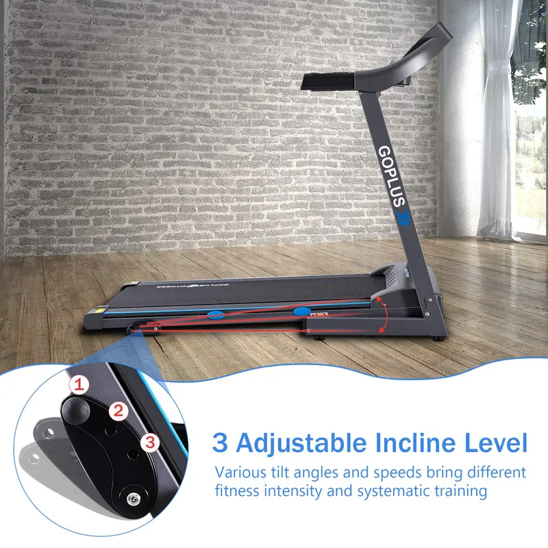 2.25 HP Incline-Ready Folding Treadmill – Superfit Electric Treadmill with Customizable Slope Settings