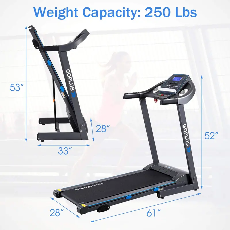 2.25 HP Incline-Ready Folding Treadmill – Superfit Electric Treadmill with Customizable Slope Settings