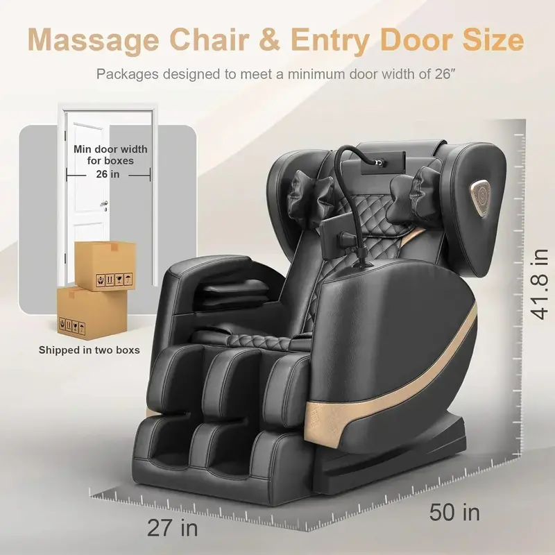 2025 Zero-Gravity Full-Body Massage Chair Featuring 10-Point Roller System and Heat Therapy 2