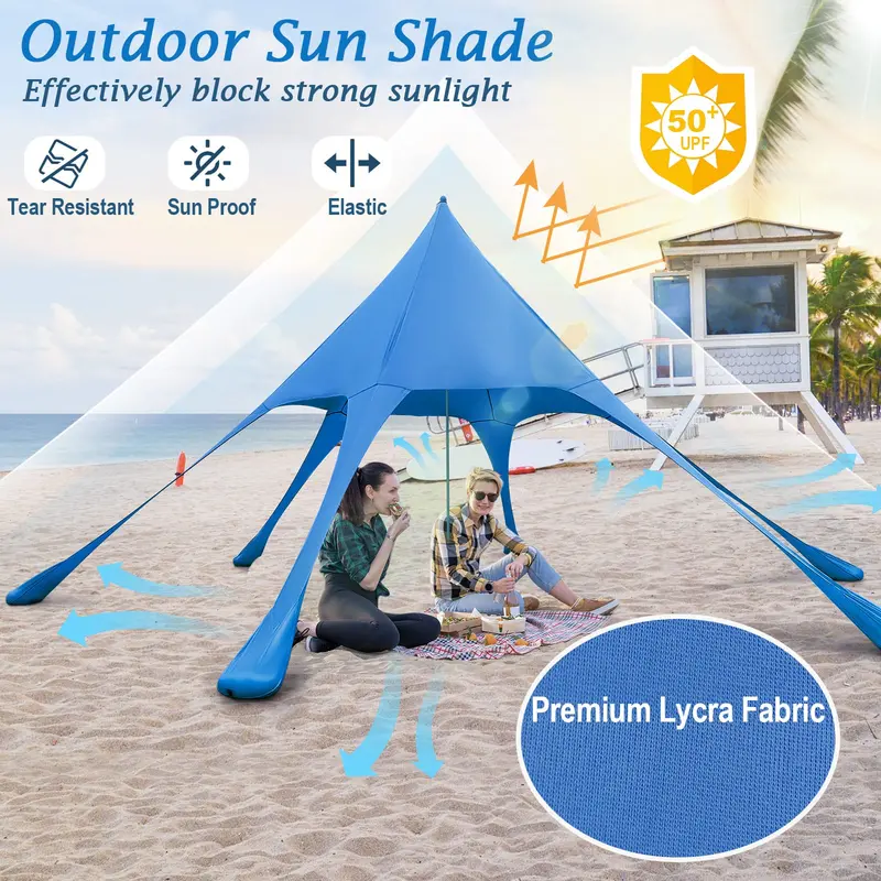 20x20 FT UPF50+ Beach Canopy Tent – Lightweight Aluminum Frame with Full Accessory Kit 2
