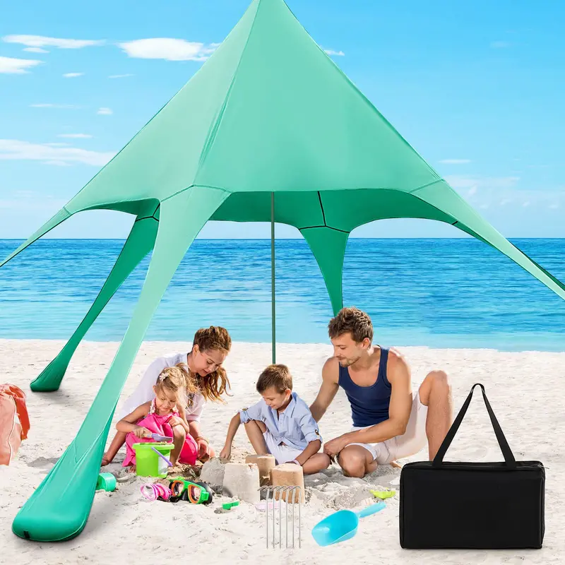 20x20 FT UPF50+ Beach Canopy Tent – Lightweight Aluminum Frame with Full Accessory Kit