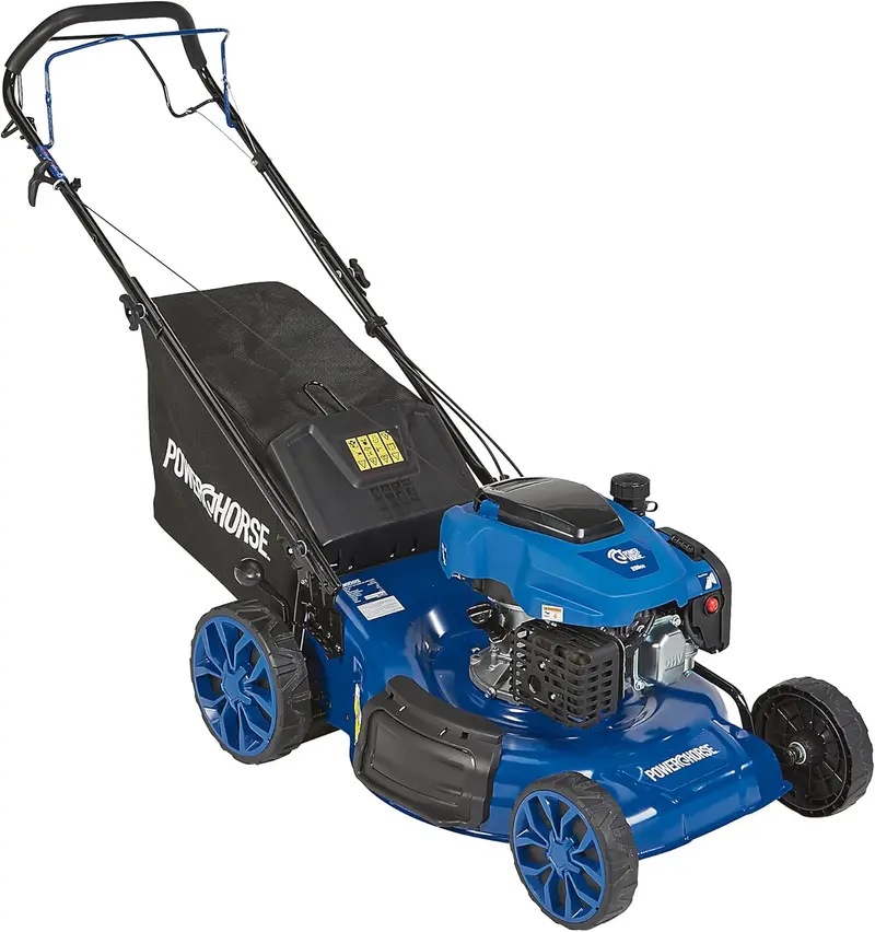 21-Inch 3-in-1 Self-Propelled Gas Mower – 200cc OHV Engine with Mulching, Bagging, and Side-Discharge Options