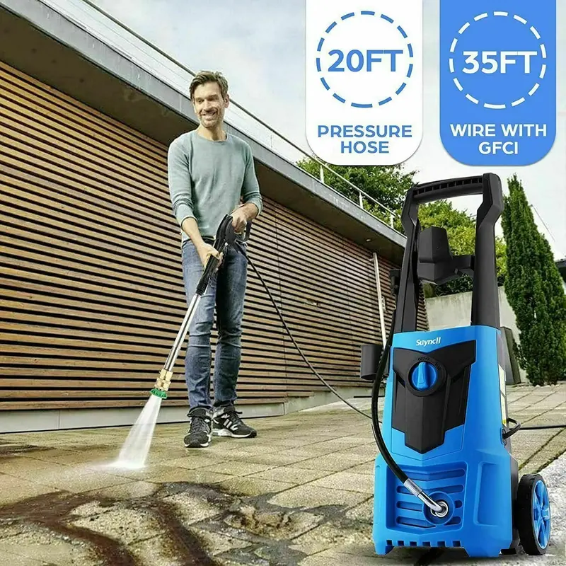 3000 PSI Electric Pressure Washer by Suyncll – 2.4 GPM High-Efficiency Cleaning System