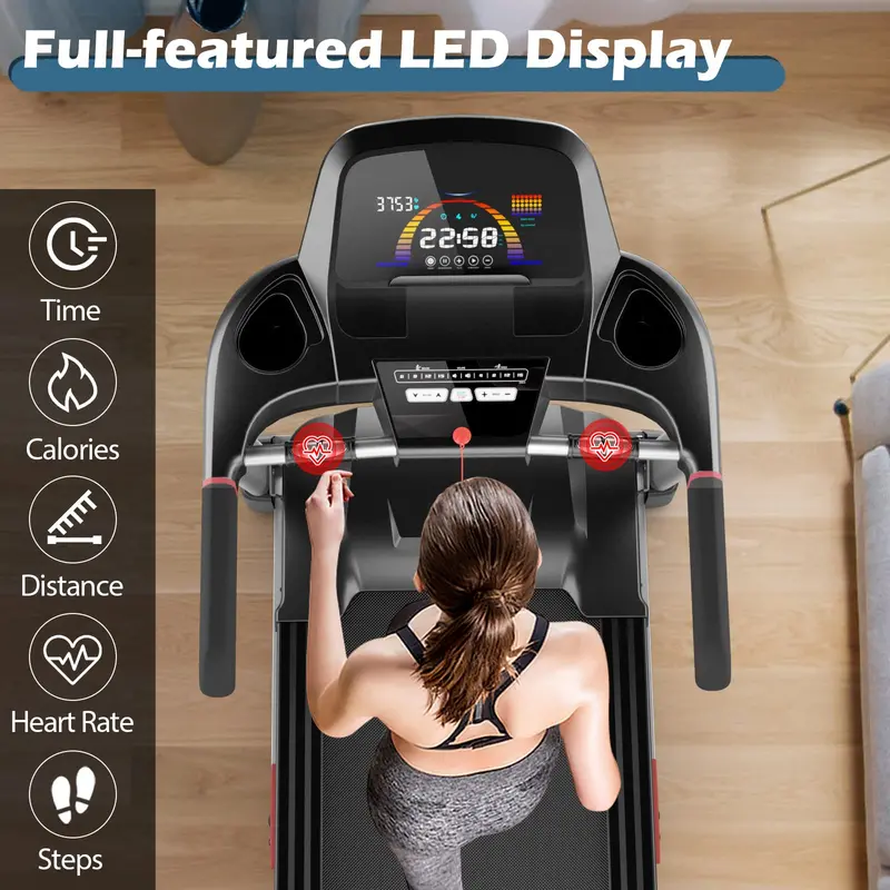 4.75 HP Motorized Folding Treadmill – High-Performance Home Exercise Machine with 15% Automatic Incline 2