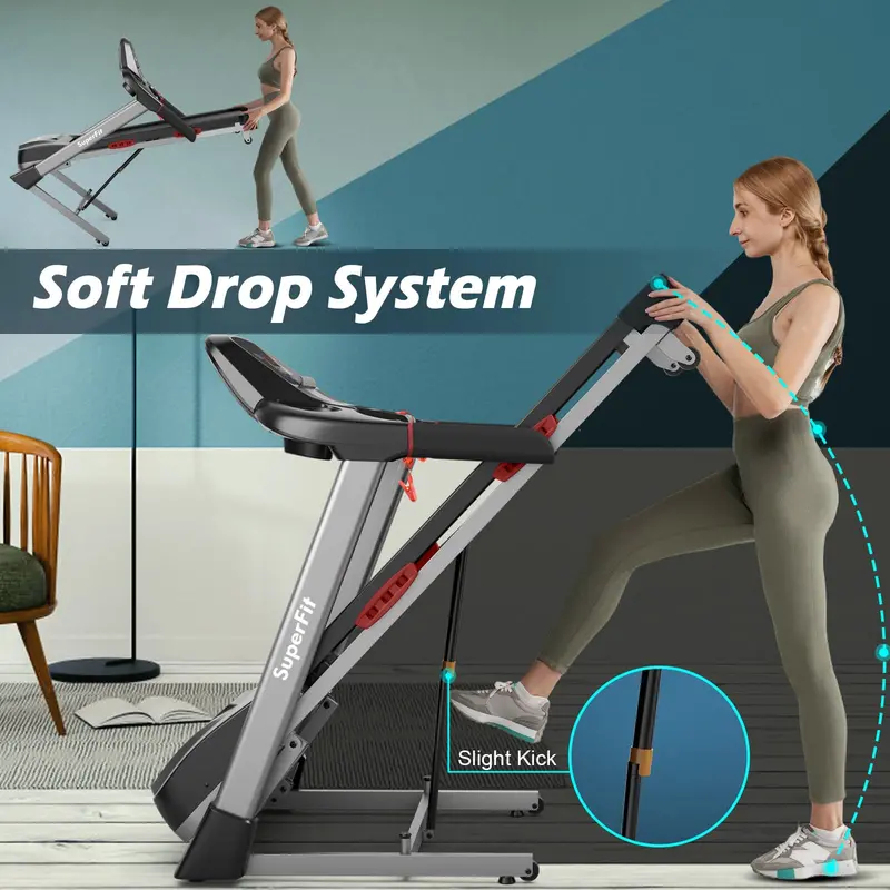 4.75 HP Motorized Folding Treadmill – High-Performance Home Exercise Machine with 15% Automatic Incline