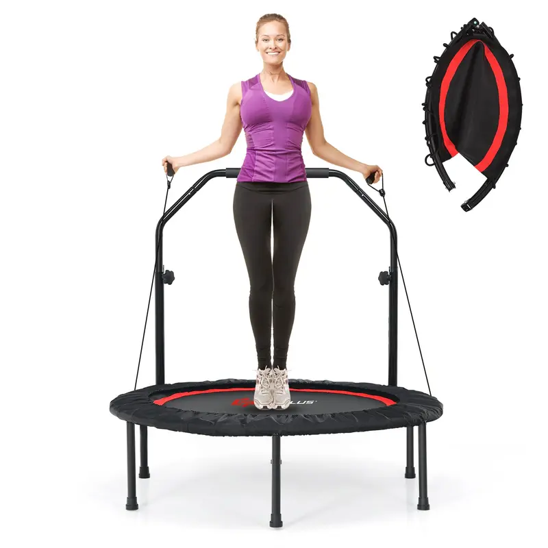 40-Inch Portable Foldable Fitness Trampoline – Compact Rebounder for Home Exercise