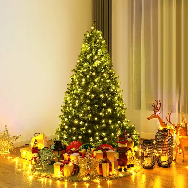 5-Foot Pre-Lit Artificial Christmas Tree – Lifelike Fir Design with Full Branching & Warm White LEDs 2
