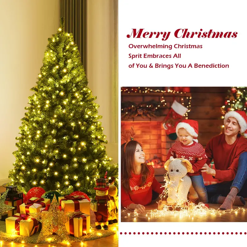 5-Foot Pre-Lit Artificial Christmas Tree – Lifelike Fir Design with Full Branching & Warm White LEDs