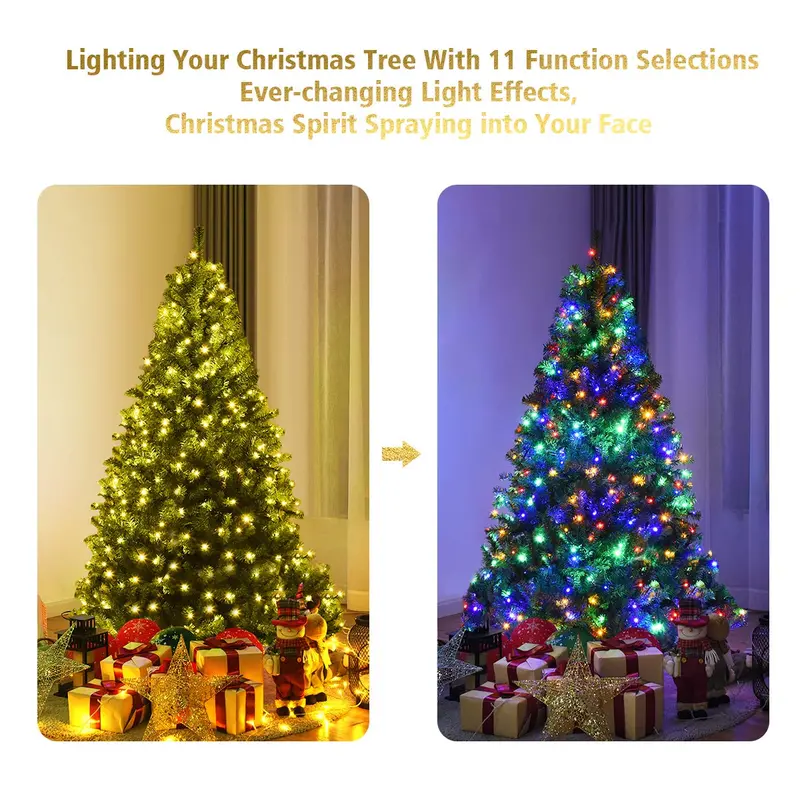 5-Foot Pre-Lit Artificial Christmas Tree – Lifelike Fir Design with Full Branching & Warm White LEDs