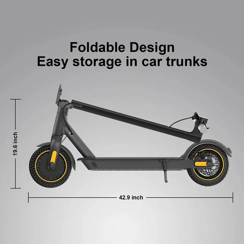 500W Foldable Electric Scooter for Adults – 10-Inch Solid Tires, 18-Mile Range & 19 MPH Top Speed