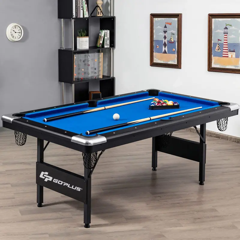 6-Foot Foldable Pool Table – Compact Billiards Set with Complete Accessories 2