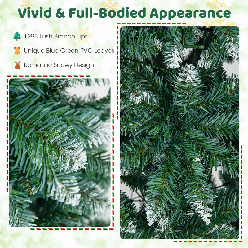 9-Foot Pre-Lit Slim Pencil Christmas Tree – 500 Warm White LED Lights