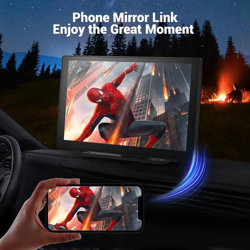 9-Inch Wireless Car Stereo with Apple CarPlay, Android Auto, 4K Dash Cam, and Backup Camera 2