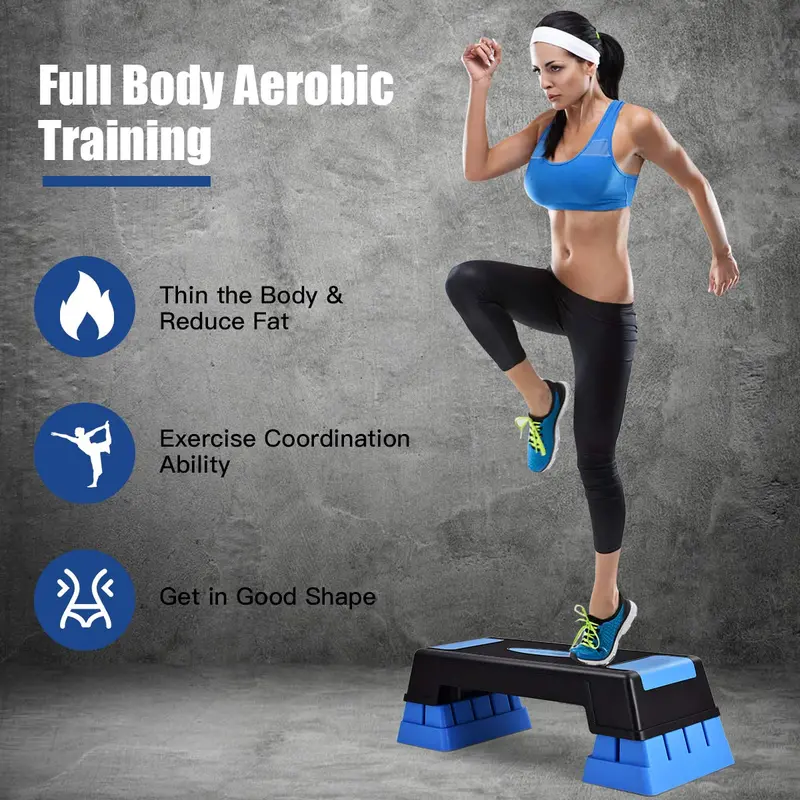 Adjustable 30-Inch Aerobic Stepper – Modular 5/7/9-Inch Height System for Home Fitness Workouts