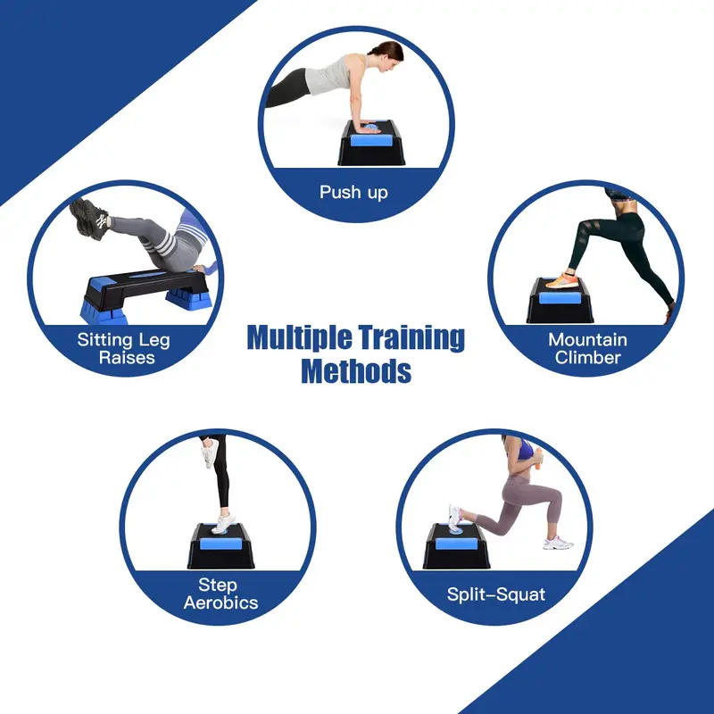 Adjustable 30-Inch Aerobic Stepper – Modular 5/7/9-Inch Height System for Home Fitness Workouts