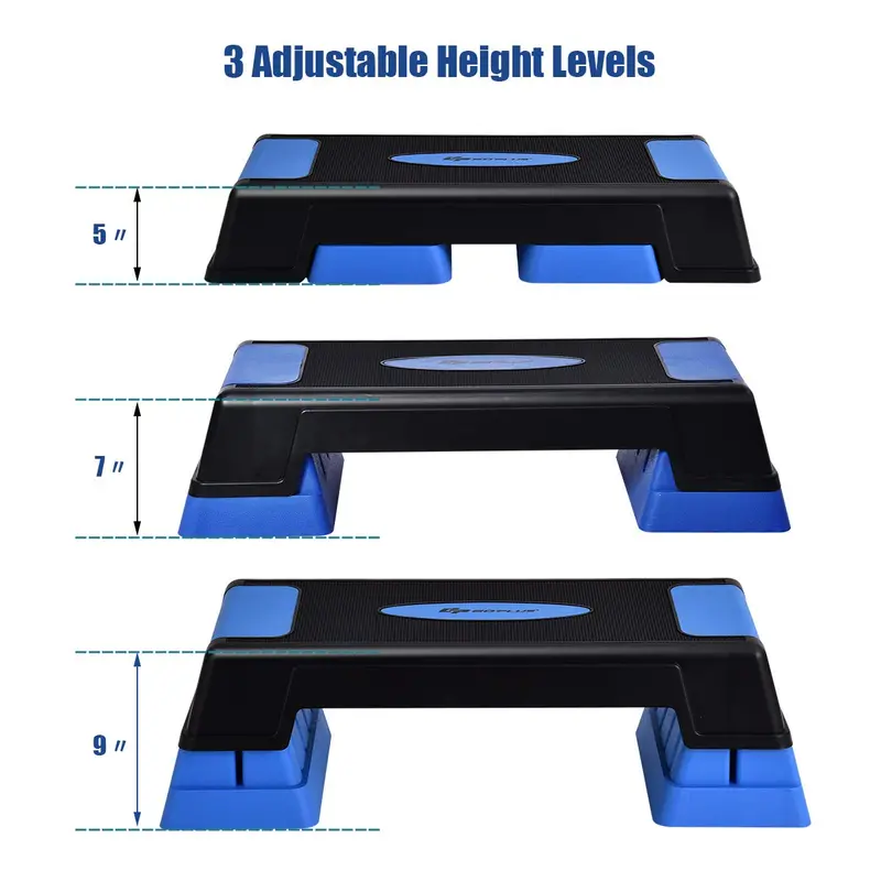 Adjustable 30-Inch Aerobic Stepper – Modular 5/7/9-Inch Height System for Home Fitness Workouts