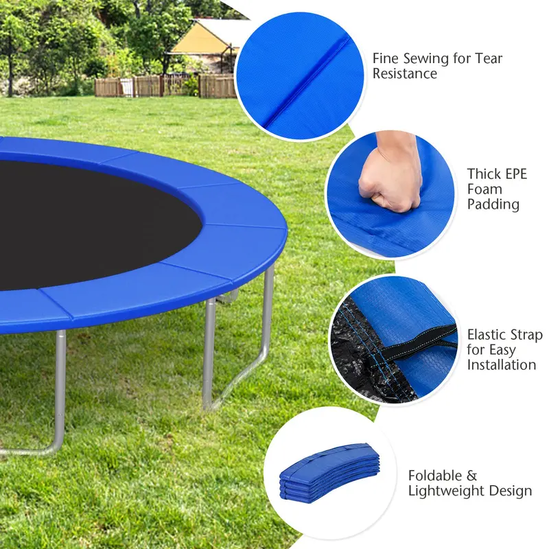 Adjustable Trampoline Safety Pad – Universal Fit for 8FT–16FT Round Jumping Surfaces