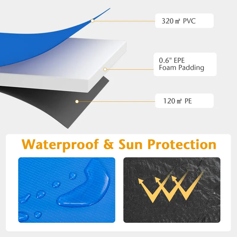Adjustable Trampoline Safety Pad – Universal Fit for 8FT–16FT Round Jumping Surfaces