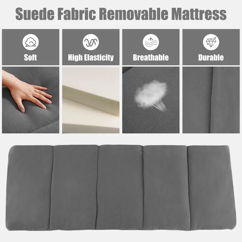 All-in-One Folding Camping Cot – Built-in Mattress and Pillow for Comfort On the Go