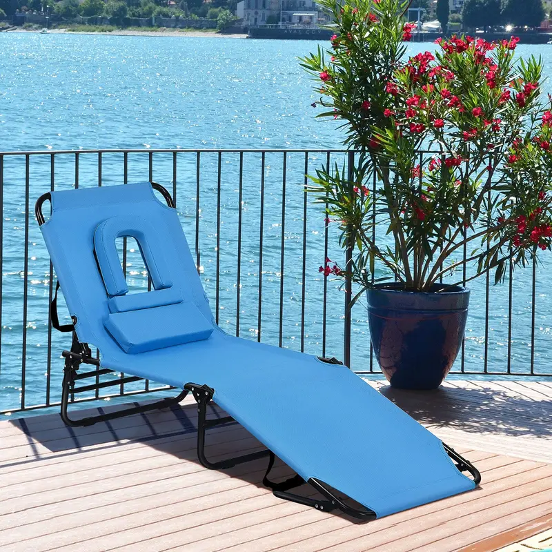 All-Terrain Folding Lounge Chair – Beach, Pool, Balcony & Patio Ready 2