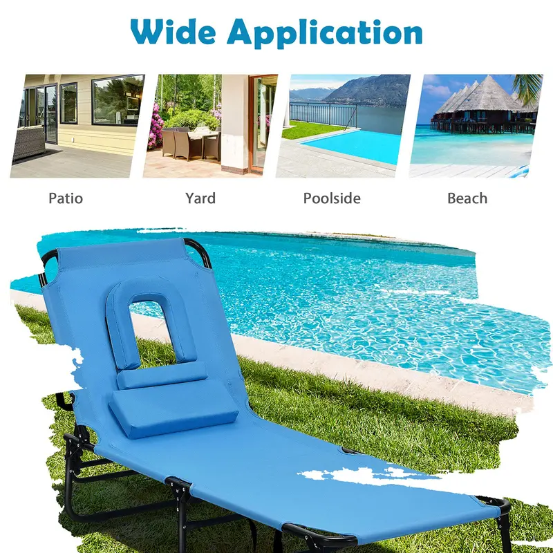 All-Terrain Folding Lounge Chair – Beach, Pool, Balcony & Patio Ready