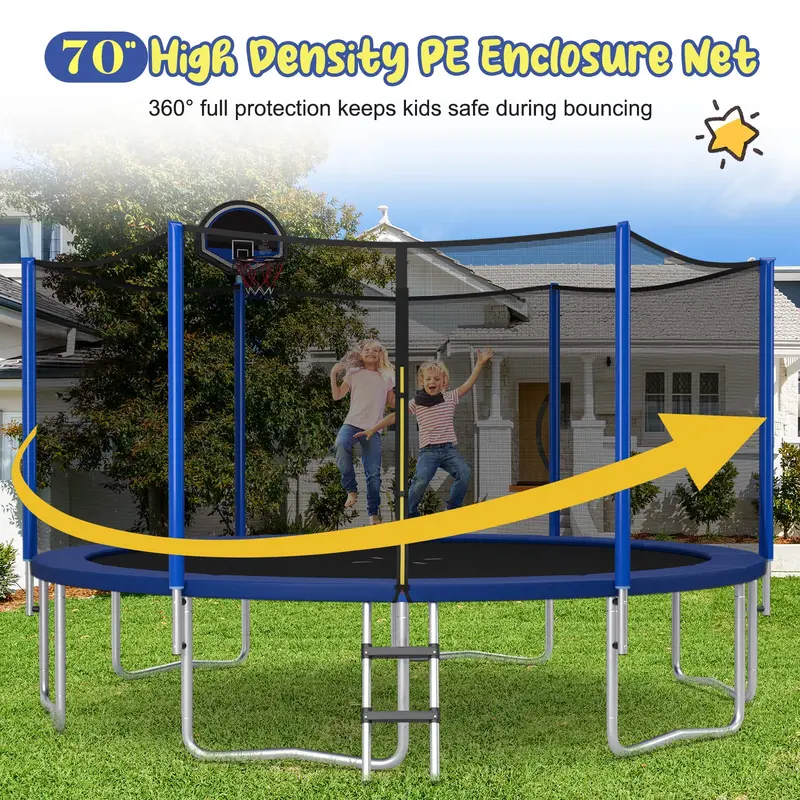ASTM-Certified Round Trampoline – Heavy-Duty Bounce Platform in 12FT, 14FT, 15FT, and 16FT Sizes