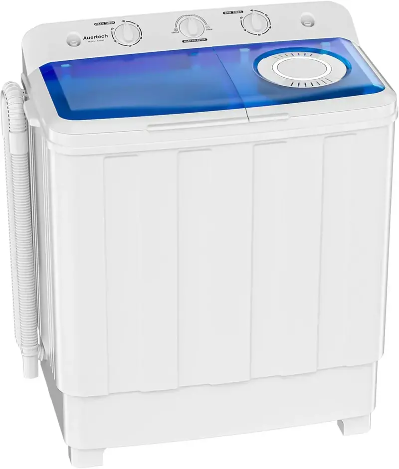 Auertech 28 lb Twin-Tub Portable Washer Ideal for Apartments, Dorms, and RV Living
