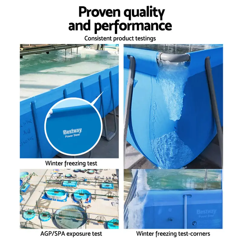 Bestway UV-Protected Inflatable Steel-Framed Swimming Pool – 3300-Liter Capacity for Backyard Use
