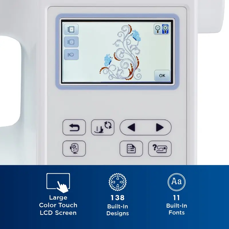 Brother PE800 Embroidery Machine – Computerized Sewing System with 138 Designs & 5" x 7" Hoop