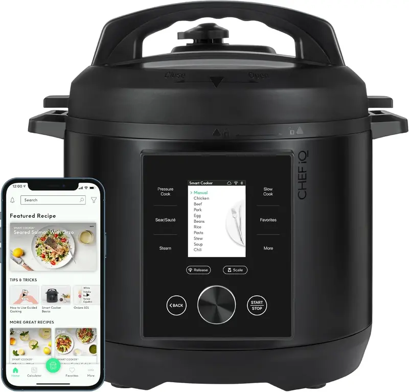 CHEF iQ Smart WiFi Pressure Cooker: 10-in-1 Intelligent Cooking Hub with Built-In Scale