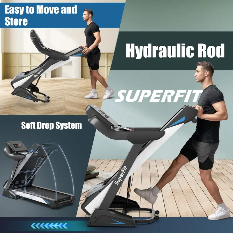Commercial Folding Treadmill – 4.75 HP Heavy-Duty Unit Featuring 15% Incline, 20 Programs & Seamless App Sync