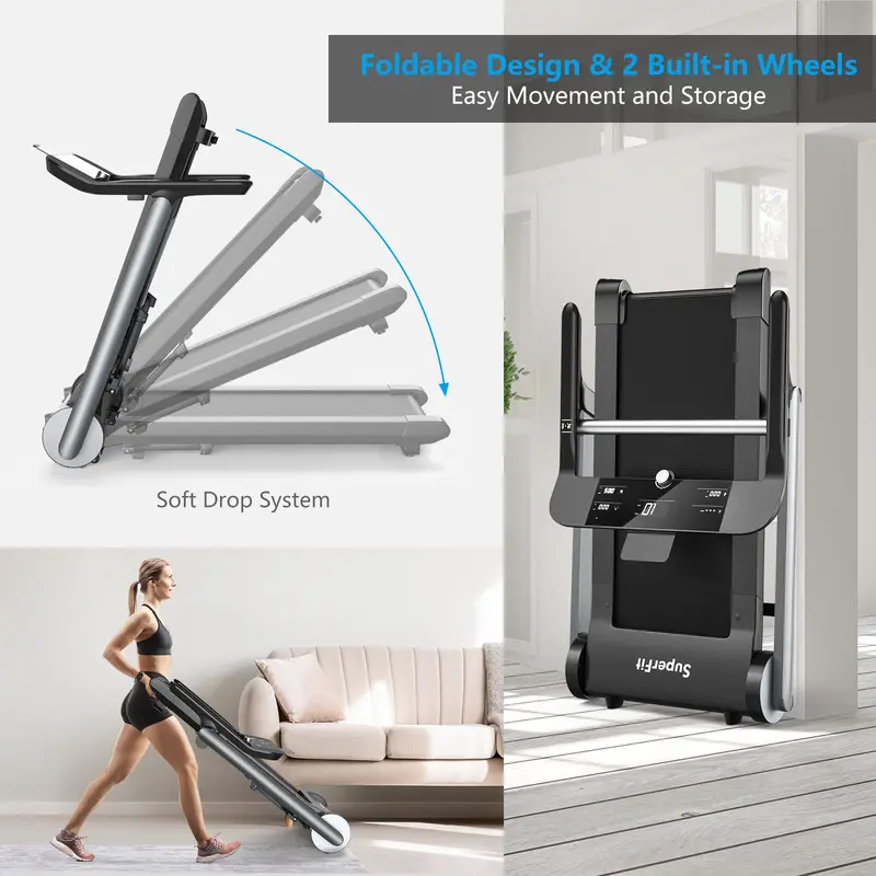 Commercial-Grade Folding Treadmill – Heavy-Duty Running Machine Built for Intensive Home or Studio Use