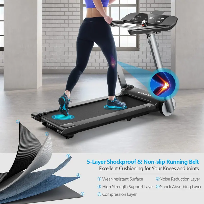 Commercial-Grade Folding Treadmill – Heavy-Duty Running Machine Built for Intensive Home or Studio Use