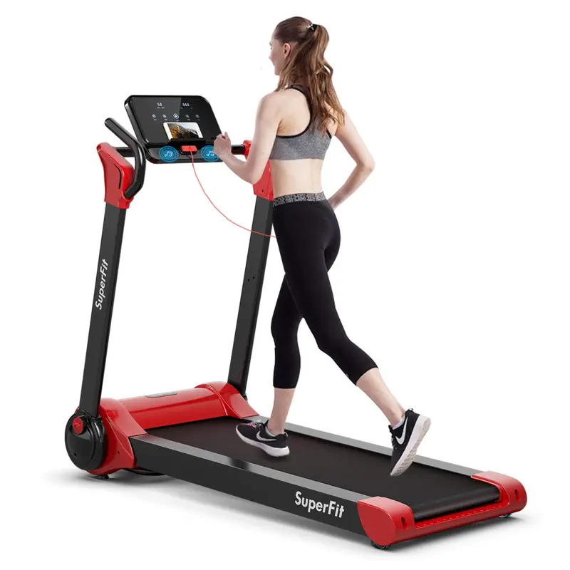 Compact Folding Treadmill with 2.25HP Motor and 8-Stage Cushioning System