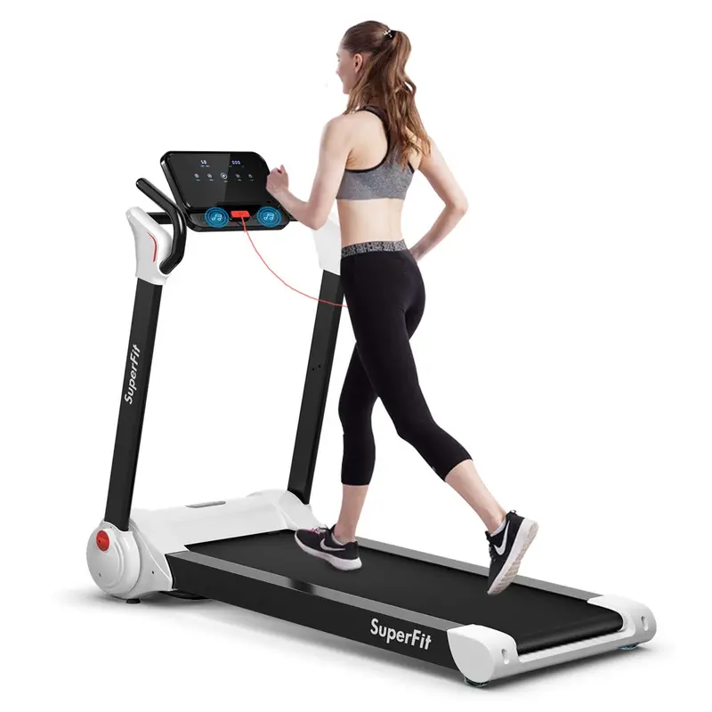 Compact Folding Treadmill with 2.25HP Motor and 8-Stage Cushioning System