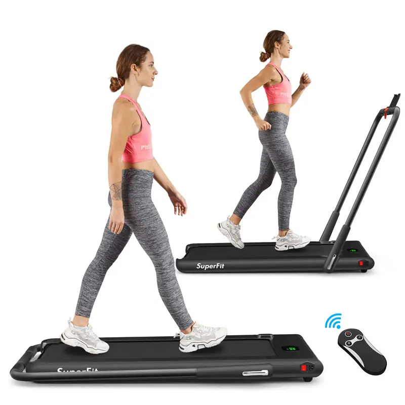 Compact Under-Desk Folding Treadmill – 2.25 HP Superfit Walking Machine with Dual Modes