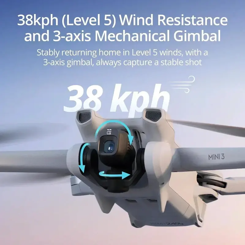 DJI Mini 3 Compact Drone – 4K Camera Quadcopter with 38-Minute Battery Life & High-Altitude Performance