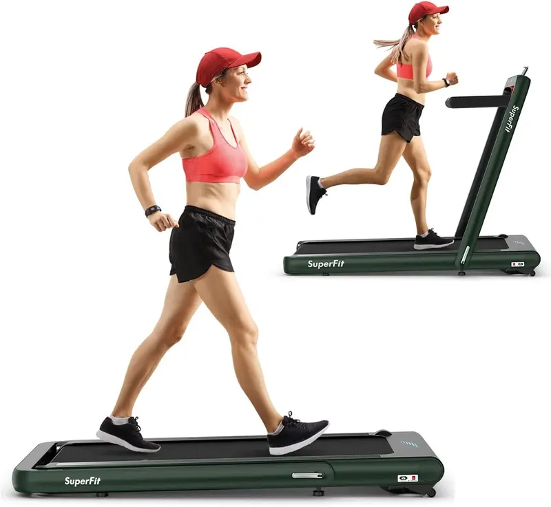 Dual-Function Under-Desk Folding Treadmill – 4.75HP Motor with App Compatibility and Compact Design