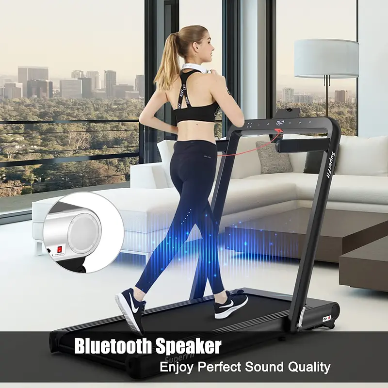 Dual-Function Under-Desk Folding Treadmill – 4.75HP Motor with App Compatibility and Compact Design