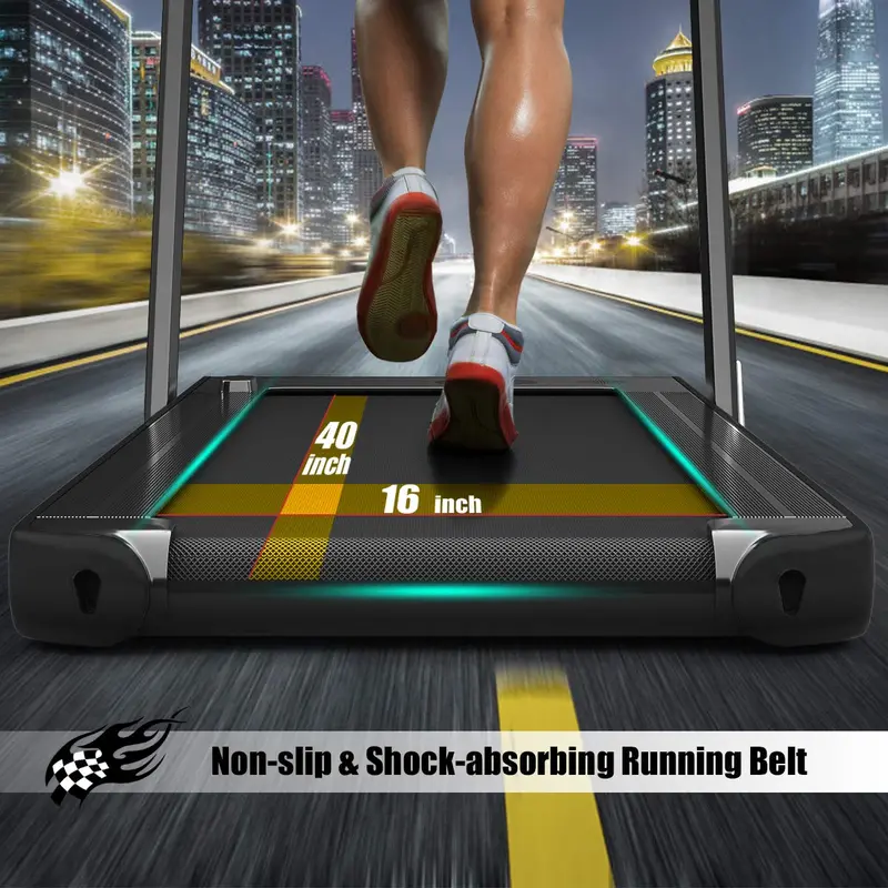 Dual-Screen Under-Desk Folding Treadmill – 2.25HP Compact Superfit Exercise Machine
