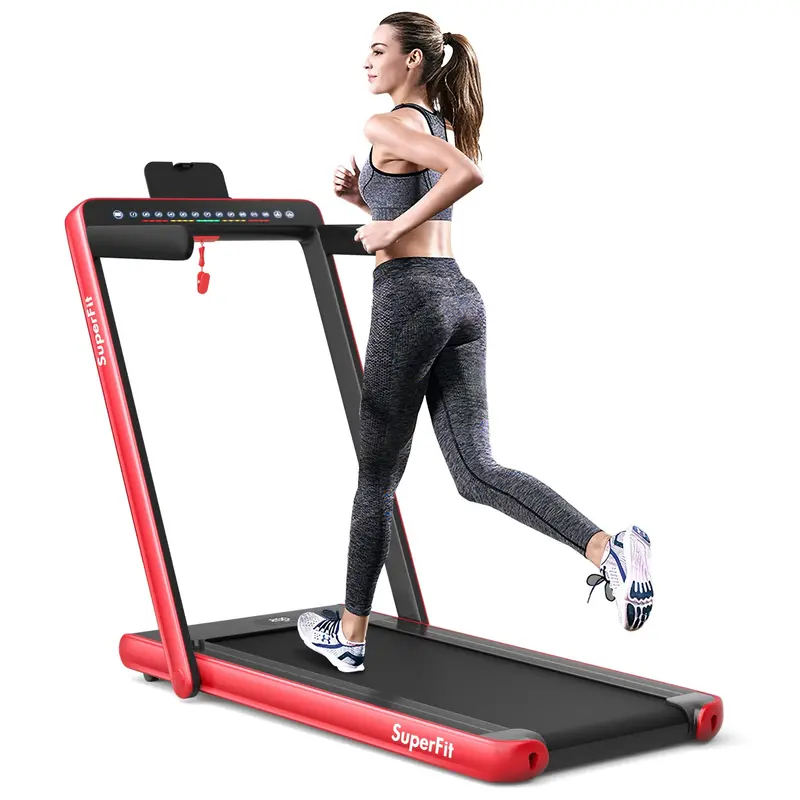 Dual-Screen Under-Desk Folding Treadmill – 2.25HP Compact Superfit Exercise Machine