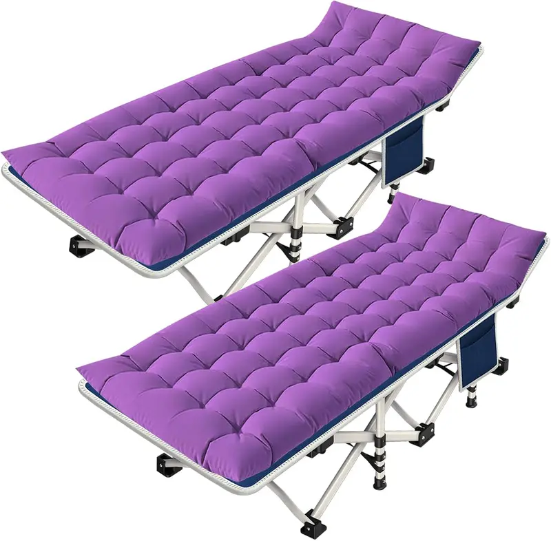 Dual-Use Folding Cot Set – Padded Twin-Size Mats for Adults or Kids, Space-Saving Home & Camp Solution