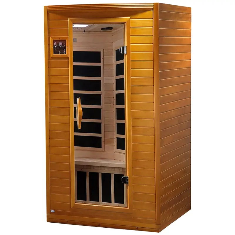Dynamic Saunas Andora Infrared Sauna – Two-Person Low-EMF Design in Canadian Hemlock