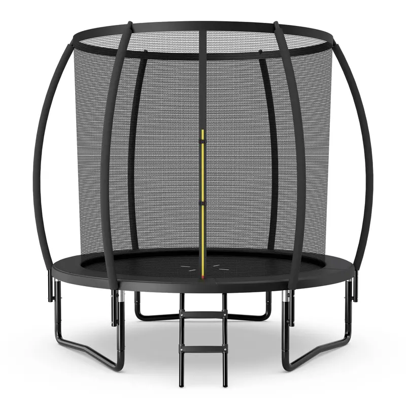 Enclosed Outdoor Trampoline – 8 ft / 10 ft / 12 ft Safe Bounce Platform with 400 lb Weight Capacity
